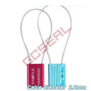 Product Name:  Security Cable Seal;
Model NO.:  GC-C2001;
Origin:  China;
Brand Name:  GCSEAL;
Quality System Certification:  ISO:17712;