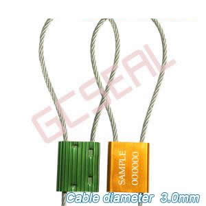 Product Name:  High Security Cable Lock;
Model NO.:  GC-C3002;
Origin:  China;
Brand Name:  GCSEAL;
Quality System Certification:  ISO:17712;