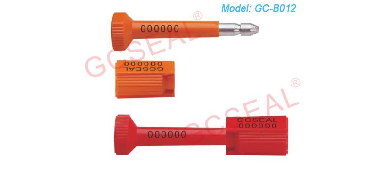 Product Name:  High Security Bolt Seal;
Model NO.:  GC-B012;
Origin:  China;
Brand Name:  GCSEAL;
Quality System Certification:  ISO:17712;